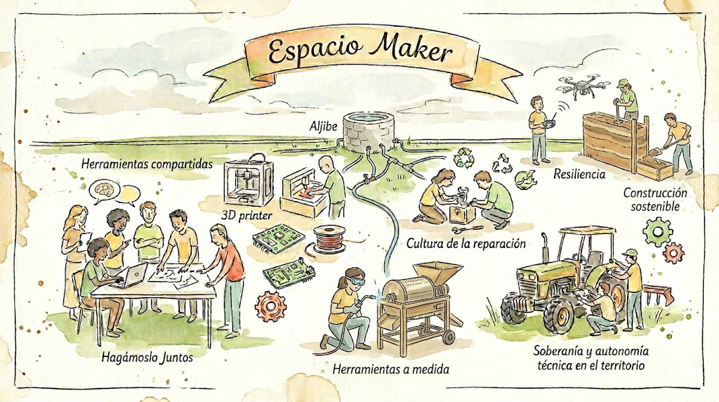 Espacio Maker Taller comunitario en el que se diseña, se repara, se aprende y se fabrica, cuyo resultado es la reapro…